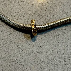 Pandora 14k swirl spacer